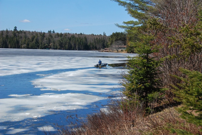 Boating on a lake of ice